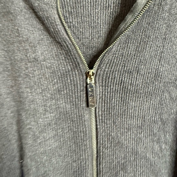 DKNY Charcoal Poncho with Zipper - Picture 7 of 12